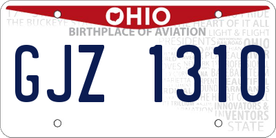 OH license plate GJZ1310