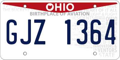 OH license plate GJZ1364