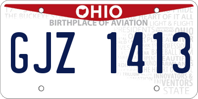 OH license plate GJZ1413