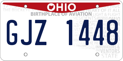OH license plate GJZ1448