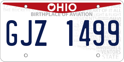 OH license plate GJZ1499