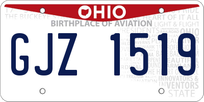 OH license plate GJZ1519
