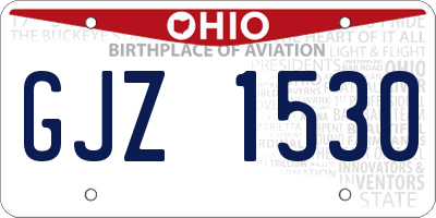 OH license plate GJZ1530