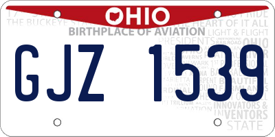OH license plate GJZ1539
