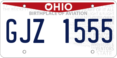 OH license plate GJZ1555