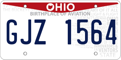 OH license plate GJZ1564