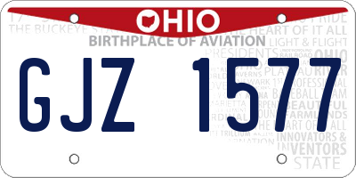 OH license plate GJZ1577