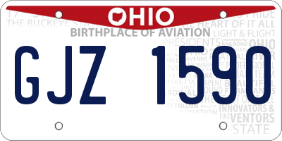 OH license plate GJZ1590