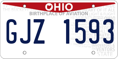 OH license plate GJZ1593