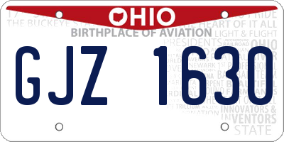 OH license plate GJZ1630