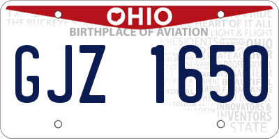 OH license plate GJZ1650