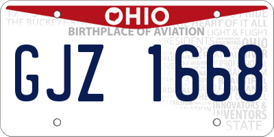 OH license plate GJZ1668