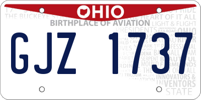 OH license plate GJZ1737
