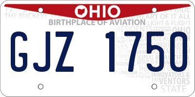 OH license plate GJZ1750