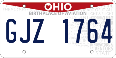OH license plate GJZ1764