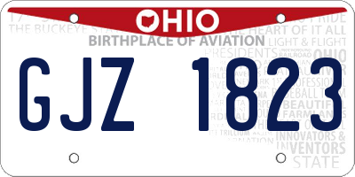OH license plate GJZ1823