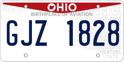 OH license plate GJZ1828