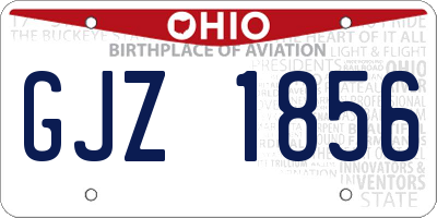 OH license plate GJZ1856