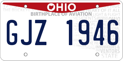 OH license plate GJZ1946