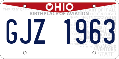 OH license plate GJZ1963
