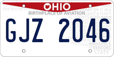 OH license plate GJZ2046