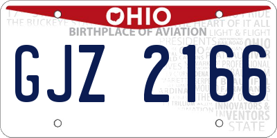 OH license plate GJZ2166