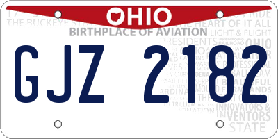 OH license plate GJZ2182