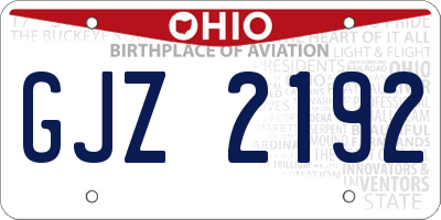 OH license plate GJZ2192