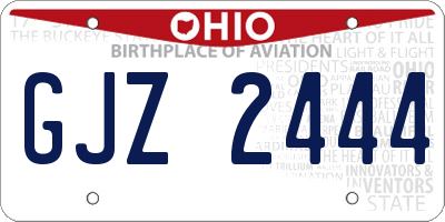 OH license plate GJZ2444