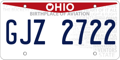 OH license plate GJZ2722
