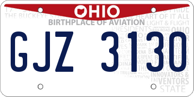 OH license plate GJZ3130