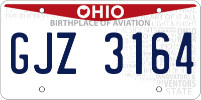 OH license plate GJZ3164