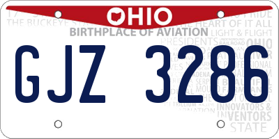 OH license plate GJZ3286