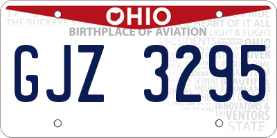 OH license plate GJZ3295