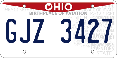 OH license plate GJZ3427
