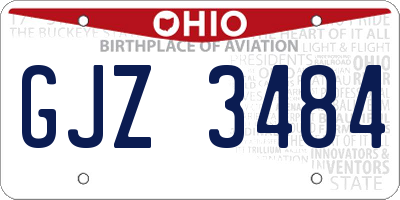 OH license plate GJZ3484