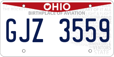 OH license plate GJZ3559