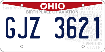 OH license plate GJZ3621