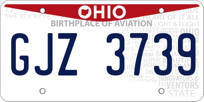 OH license plate GJZ3739