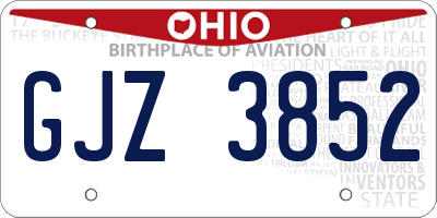OH license plate GJZ3852