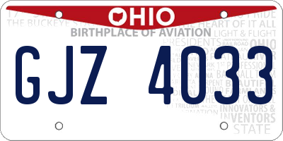 OH license plate GJZ4033
