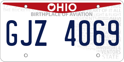 OH license plate GJZ4069