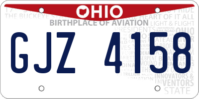 OH license plate GJZ4158