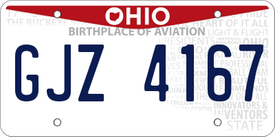 OH license plate GJZ4167