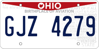OH license plate GJZ4279