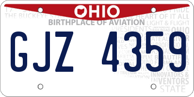 OH license plate GJZ4359