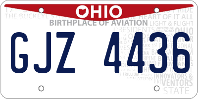 OH license plate GJZ4436