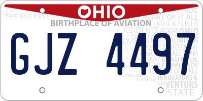 OH license plate GJZ4497