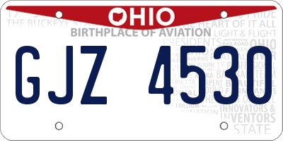 OH license plate GJZ4530