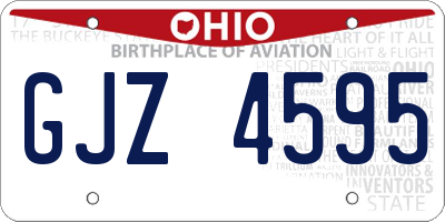 OH license plate GJZ4595